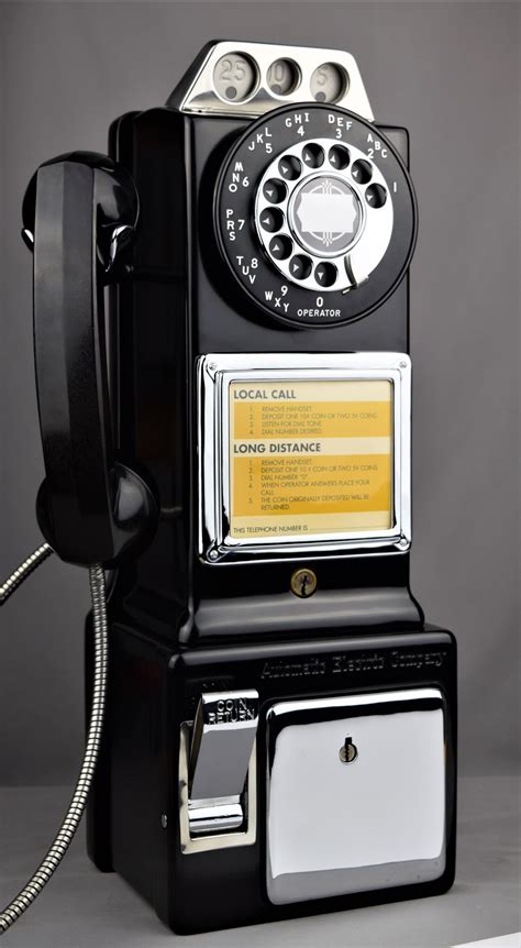These are Reproduction 1950's replica CR56 pay-phone telephones by Crosley. . Payphone for sale